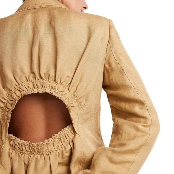 🛑 SOLD 🛑 AJE Estate Cut Out Safari Blazer • Size 6 • BNWoT • Never Worn - Picture 5 of 9